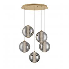  45737-022 - Atomo 5 Light Pendant in Gold