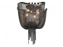  HF1403-BLK - Mullholand Dr. Black Draped Chain Flush Mount