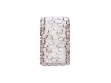  HF1705-PN - Ventura Blvd. Collection Polish Nickel Oval Pattern / White Slik Shade Wall Sconce