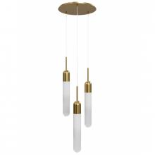  HF7403-AB - Tribeca Multi Port Aged Brass Pendant