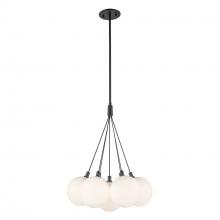  CH3117-BK/OP - Bolla 16-in Black/Opal Glass LED Chandelier