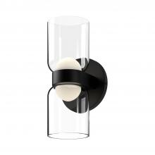  WS52511-BK/CL - Cedar 11-in Black/Clear LED Wall Sconce