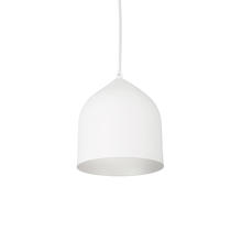  PD9108-WH/SV - Helena 8-in White/Silver LED Pendant