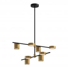  CH96840-BK/BG - Jayden 40-in Black/Brushed Gold LED Chandeliers