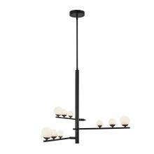  CH55524-BK/OP - Juniper 3 Head Black/Opal Glass LED Chandelier