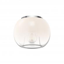  FM57508-CH/OP - Samar 8-in Chrome/Opal Glass 1 Light Flush Mount