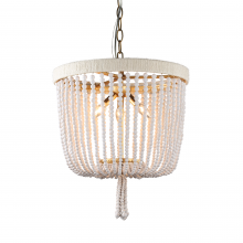  H22112-3 - Sea Breeze White Beads Basket Chandelier