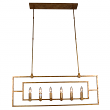  H6123-6AG - Daniela 6-light Chandelier w/ Antique Gold Finish