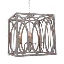  H7122P-4GY - Palma  Cube Chandelier with Washed Gray finish