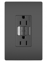  1597NTLTRBKCCD4 - radiant® Tamper-Resistant 15A Duplex Self-Test GFCI Receptacles with SafeLock® Protection and Night 