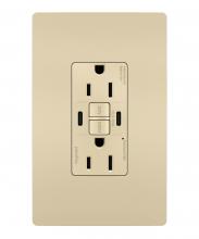  1597TRUSBCCI - radiant® Tamper-Resistant 15A Duplex Self-Test GFCI Receptacles with SafeLock® Protection, Type C/C 