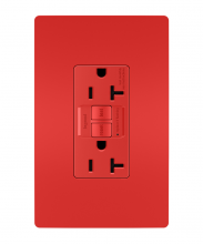  2097TRRED - radiant® Tamper-Resistant 20A Duplex Self-Test GFCI Receptacle with SafeLock® Protection, Red