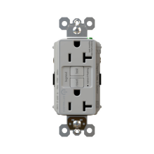  2097TRCDGRY - radiant? Tamper-Resistant and Dual Controlled 20A Duplex Self-Test GFCI Receptacles with SafeLock?