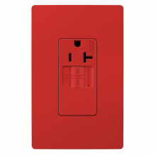  2097TRSGLRED - radiant? Tamper-Resistant 20A Simplex Self-Test GFCI Receptacles with SafeLock? Protection, Red