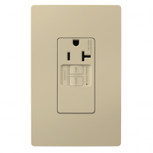  2097TRSGLI - radiant? Tamper-Resistant 20A Simplex Self-Test GFCI Receptacles with SafeLock? Protection, Ivory