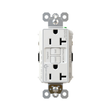  2097TRCDW - radiant? Tamper-Resistant and Dual Controlled 20A Duplex Self-Test GFCI Receptacles with SafeLock?