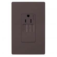  1597TRSGL - radiant® Tamper-Resistant 15A Simplex Self-Test GFCI Receptacles with SafeLock® Protection, Brown