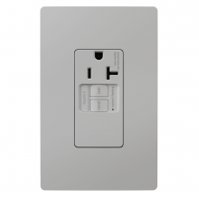  2097TRSGLGRY - radiant? Tamper-Resistant 20A Simplex Self-Test GFCI Receptacles with SafeLock? Protection, Gray