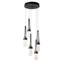  131120-SKT-STND-14-YG0434 - Link 5-Light Blown Glass Pendant