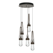  131127-SKT-STND-05-ZM0434 - Link 5-Light Clear Glass Pendant