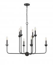  29708-MB - Freesia 8-Light Chandelier Ceiling Light Matte Black