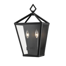  2531-PBK - Arnold 2-Light Outdoor Wall Sconce Powder Coated Black