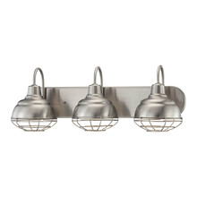  5423-SN - Neo-Industrial 3-Light Vanity Satin Nickel