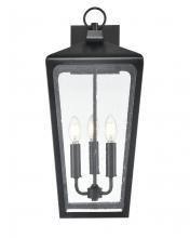  7923-PBK - Brooks 3-Light Outdoor Wall Sconce Powder Coated Black