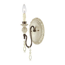  7301-AW/BZ - Denise 1-Light Wallmounts Antique White/Bronze