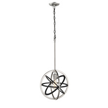  3395-MB/BN - 1-Light Pendant light Matte Black/Brushed Nickel