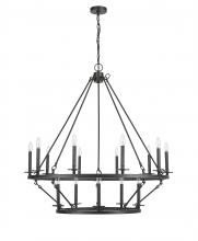  46715-MB - Florence 15-Light Chandelier Ceiling Light Matte Black