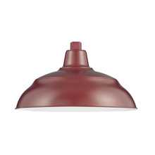  RWHS14-SR - R Series 1-Light Warehouse Shade Satin Red