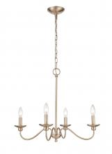  4384-MG - Delvona 4-Light Chandelier Ceiling Light Modern Gold