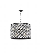 Elegant 1204D27MB/RC - Madison 8 light Matte Black Chandelier Clear Royal Cut Crystal