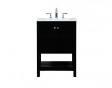  VF16424BK - 24 Inch Single Bathroom Vanity in Black