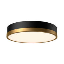  FM554211AGMB - Adelaide 11-in Aged Gold/Matte Black LED Flush Mount