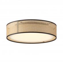  FM479020RB - Lyla 20-in Rattan LED Flush Mount