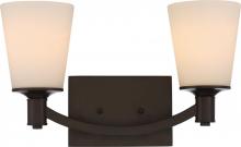  60/5922 - Laguna - 2 Light Vanity with White Glass - Aged Bronze Finish