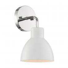  60/6781 - Sloan - 1 Light Vanity- Polished Nickel and Matte White Finish