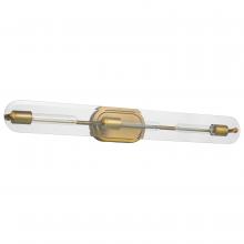  60/7713 - Teton; 3 Light Vanity; Medium Base; 60 Watt; Natural Brass Finish; Clear Beveled Glass