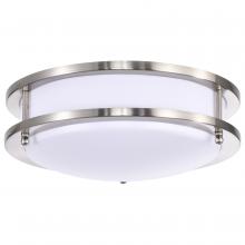  62/1635 - Glamour LED 10 inch; Flush Mount Fixture; Brushed Nickel Finish; CCT Selectable 3K/4K/5K