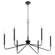  6238-6-59 - Providence 6 Light Chandelier, Matte Black