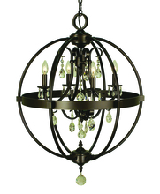  1064 MBLACK - 4-Light Matte Black Compass Dining Chandelier