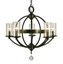  1075 MB/F - 5-Light Mahogany Bronze Compass Dining Chandelier