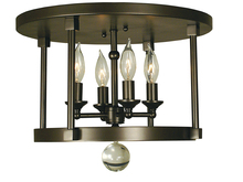  1102 PN - 4-Light Polished Nickel Compass Flush / Semi-Flush Mount