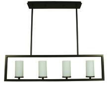  1194 MBLACK - 4-Light Matte Black Theorem Island Chandelier