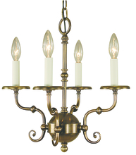  2374 SBR - 4-Light Siena Bronze  Jamestown Mini Chandelier