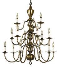  2527 SP - 15-Light Satin Pewter Jamestown Foyer Chandelier