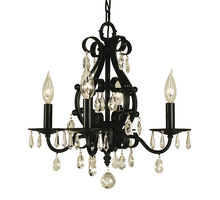  2984 MBLACK - 4-Light Matte Black Liebestraum Mini Chandelier