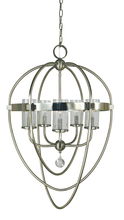  3045 BN/PN - 5-Light Brushed Nickel/Polished Nickel Margaux Chandelier